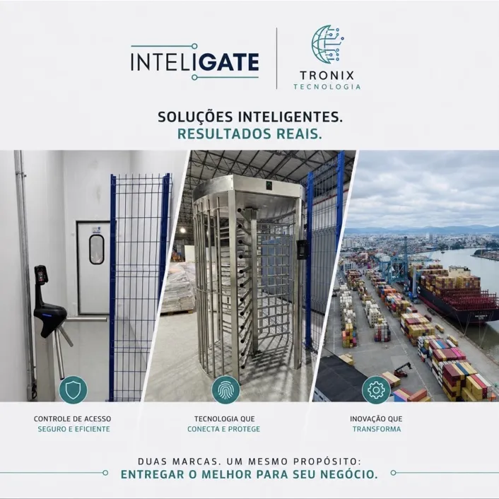 Parceria Tronix e Inteligate, com instalações de controle de acesso e terminal portuário
